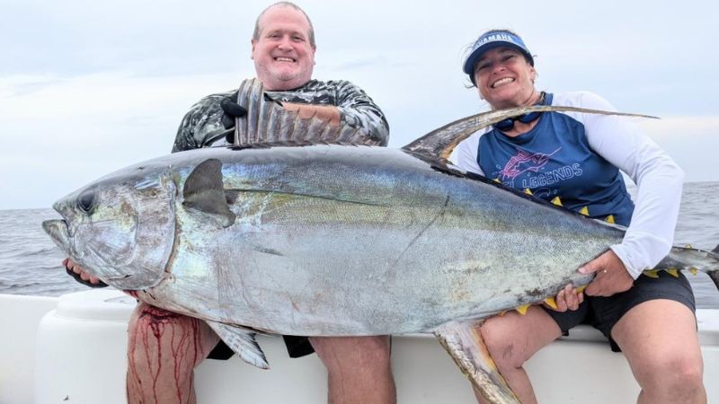 Monster Yellowfin Tuna Caught in California