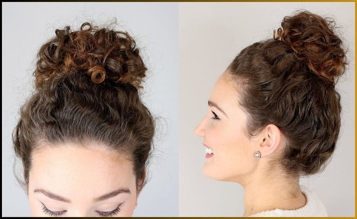  Fashionable Top Knot with Crimped Texture