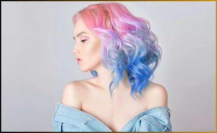 Rainbow Accents for Short Hair with Highlights