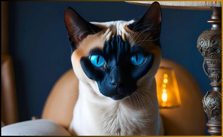 Siamese Cat with Mysterious Eyes