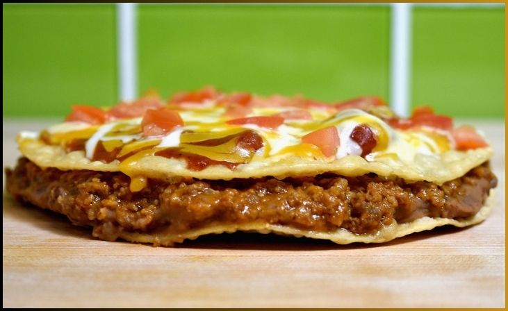 The Mexican Pizza + Cheesy Roll-Up Mashup