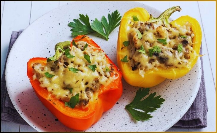 Turkey and Quinoa Stuffed Bell Peppers