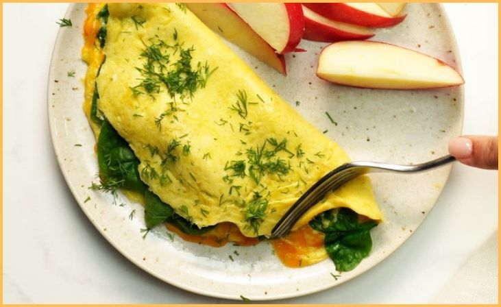 10-Minute Spinach Omelet