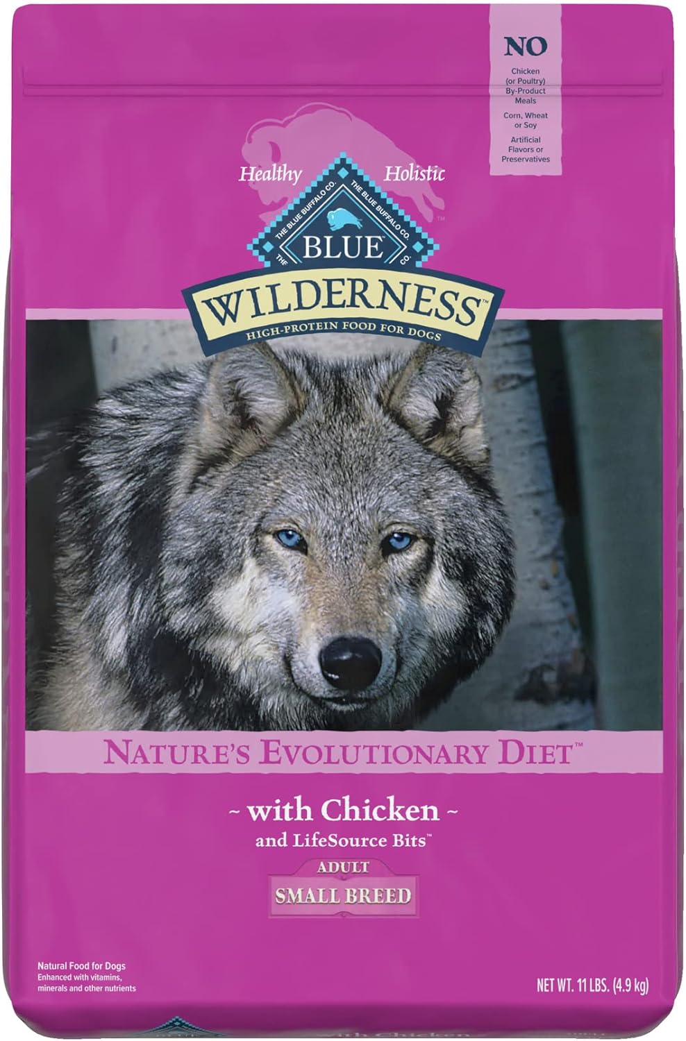Blue Buffalo Wilderness Small Breed Adult Healthy Weight Chicken Recipe Grain-Free Dry Dog Food