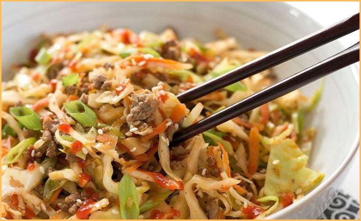 Cabbage and Beef Stir-Fry