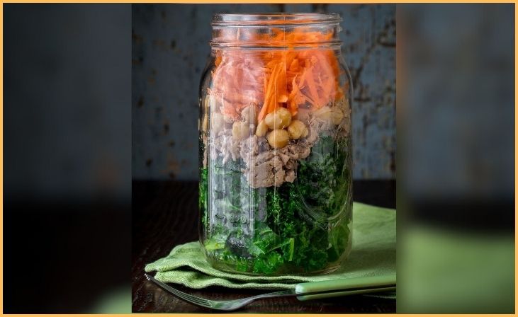 Mason Jar Power Salad with Chickpeas & Tuna
