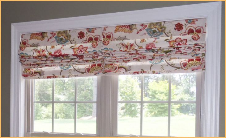 Roman Shades with Floral Prints