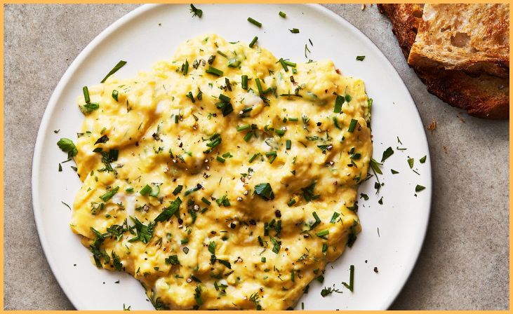 Scrambling with Heavy Cream or Cheese
