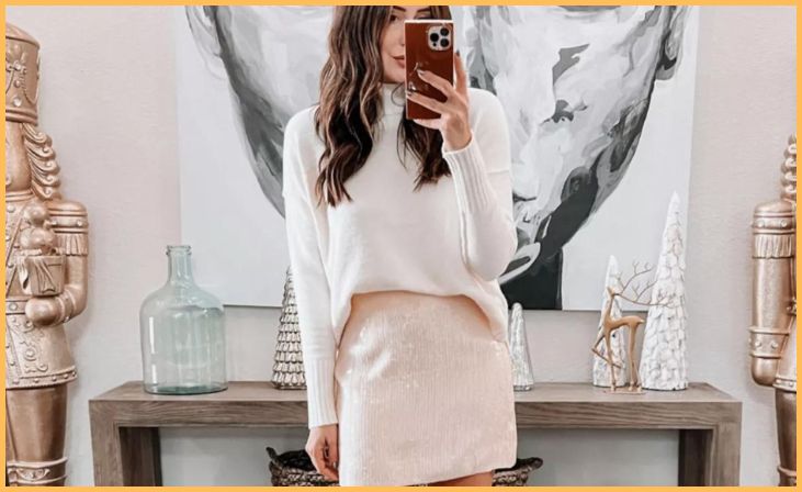 Sparkly Mini Skirt and Sweater