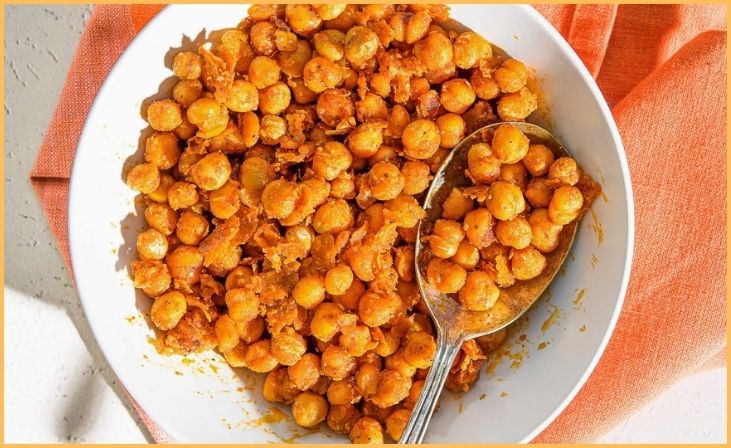 Spiced Roasted Curry Chickpeas